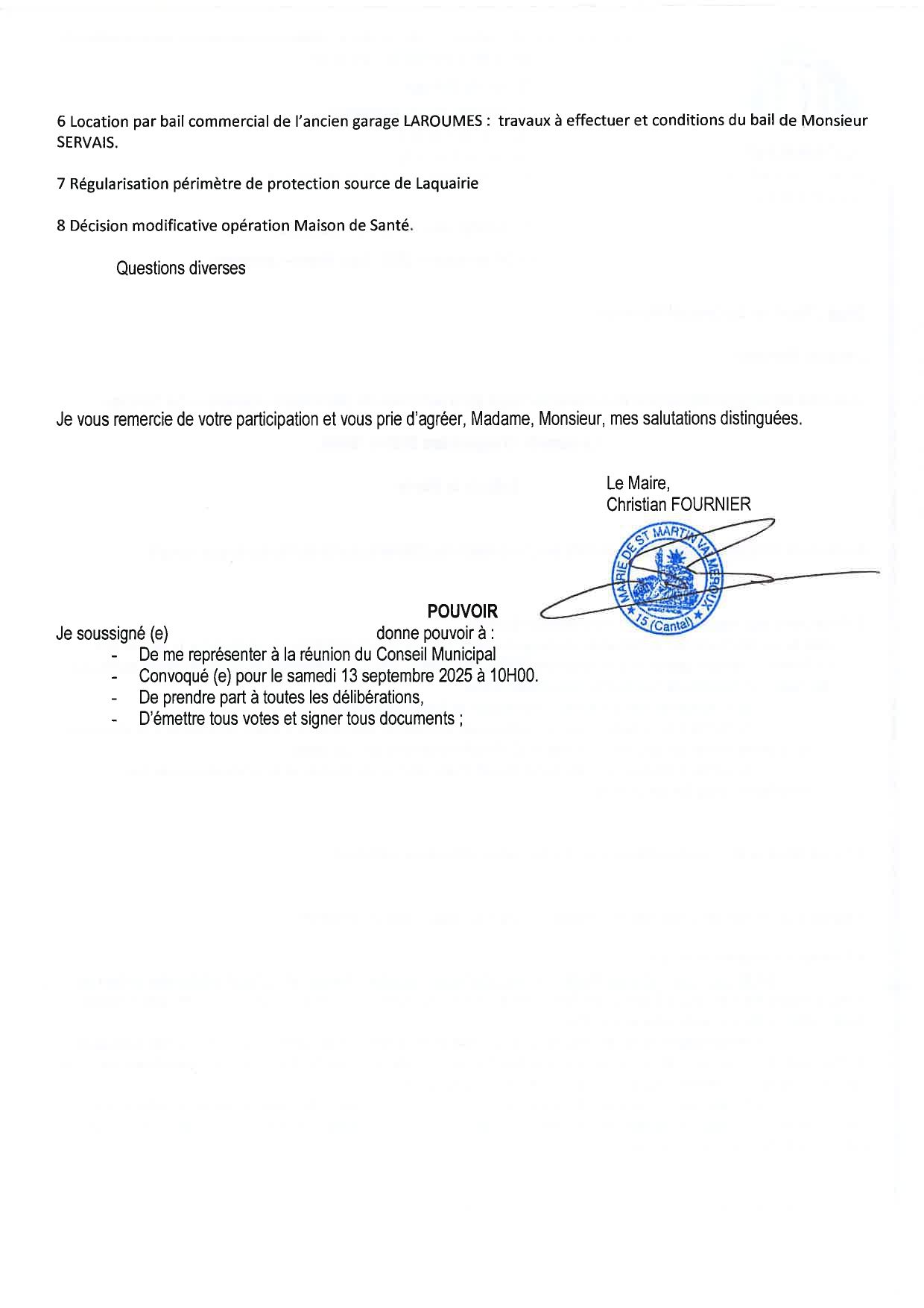 Conseil Municipal